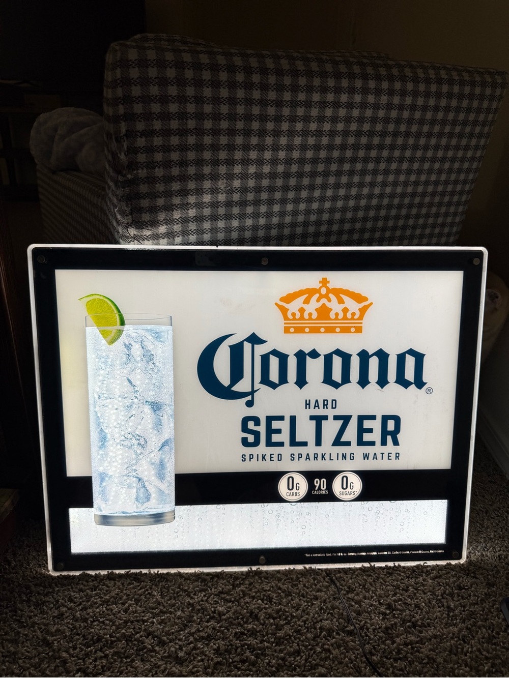 Corona Hard Seltzer LED edge-lit bar sign
